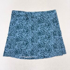 Ripskirt Skirt Size XL Length 1 Blue Floral Hawaiian Vacation Wrap Casual